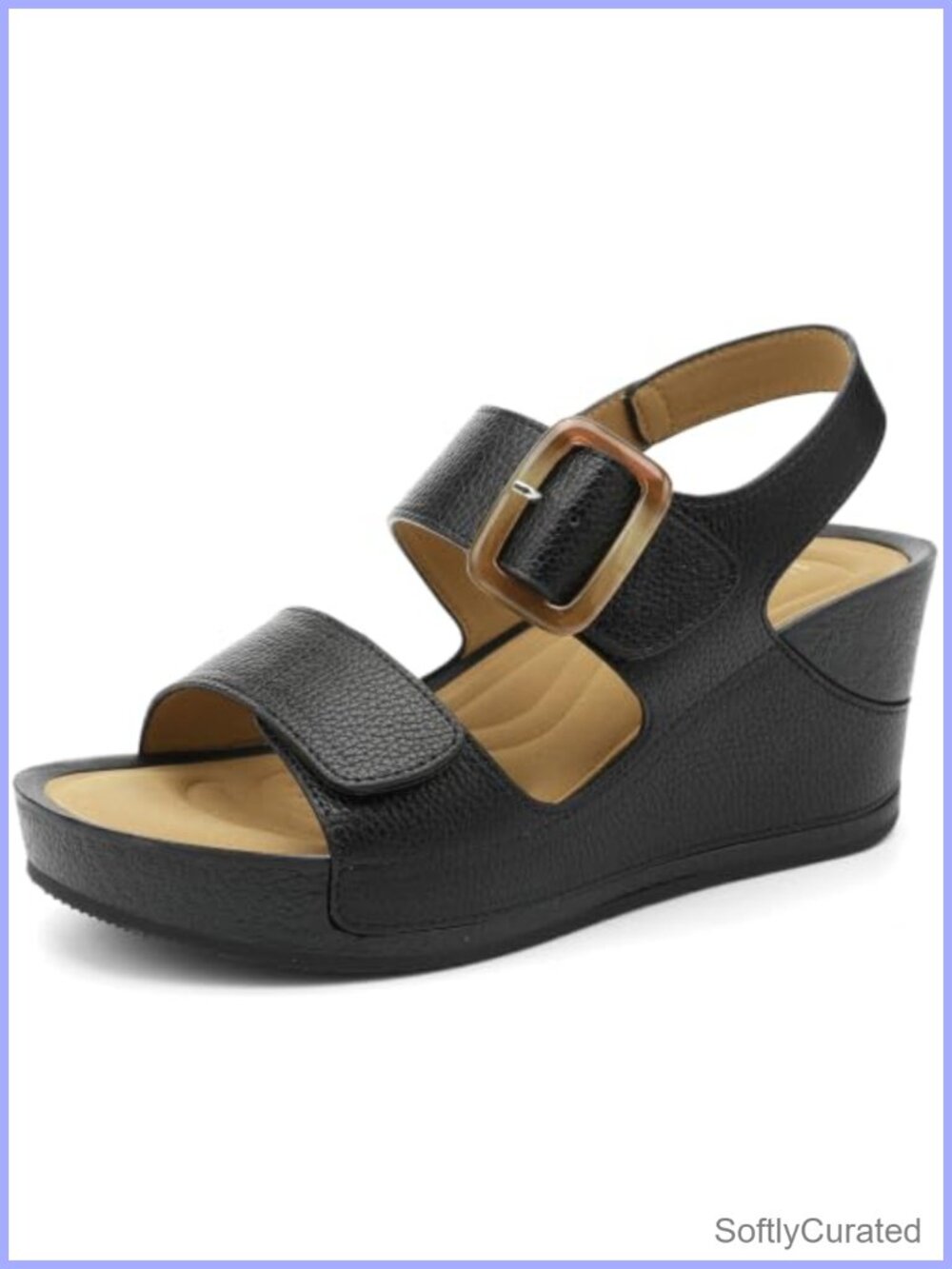 Platform Wedge Sandals with Adjustable Straps and Textured Sole